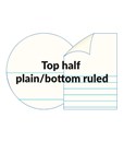 Top Half Plain / Bottom Ruled