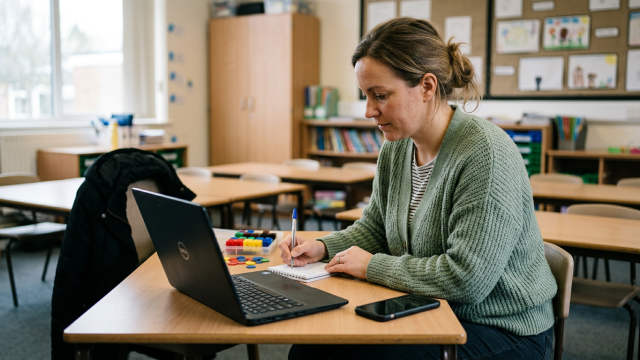teacher using social media