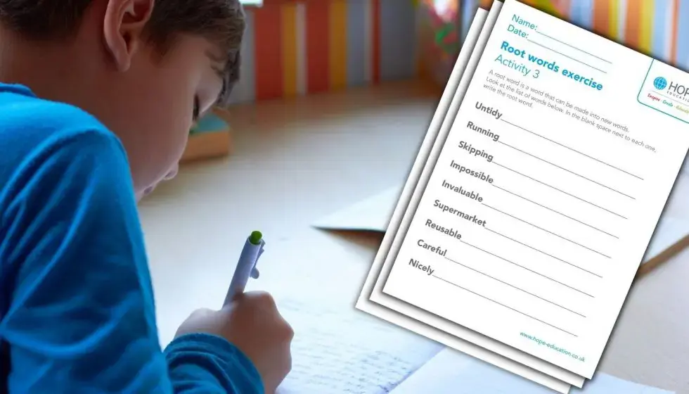 Root words worksheet pack