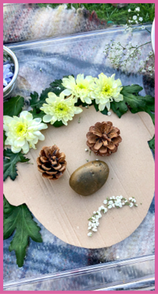 Activity idea: Use natural materials to create art that expresses feelings