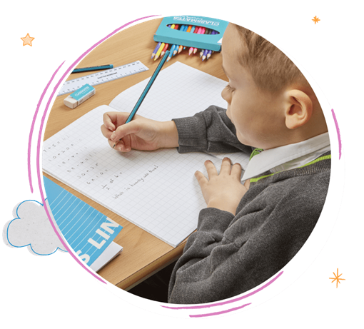 Exercise book overprinting