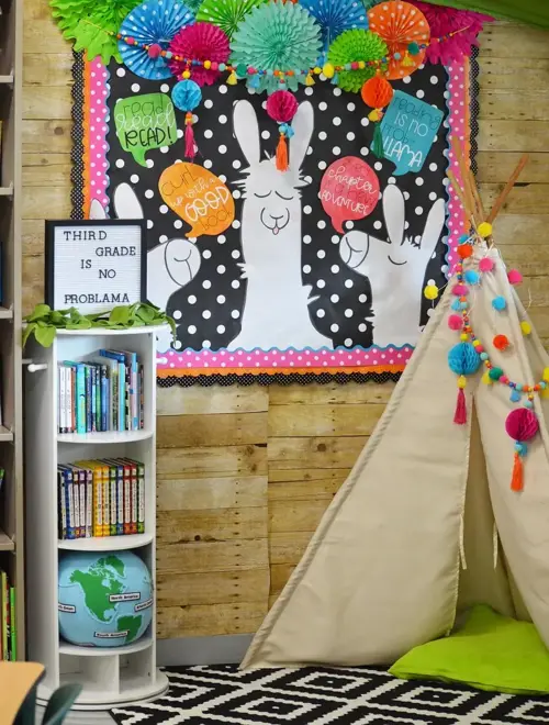 Llama reading corner