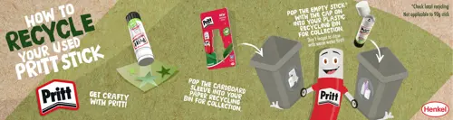 Recycle used pritt stick