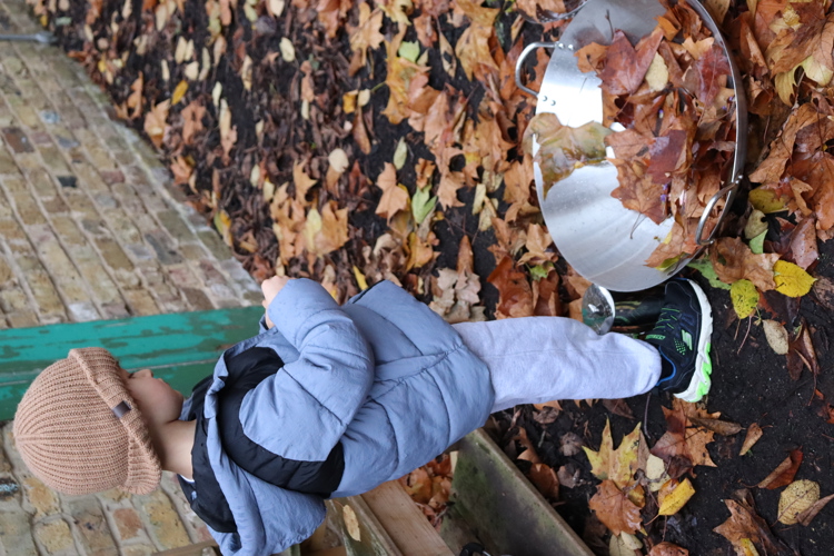 Little child playing