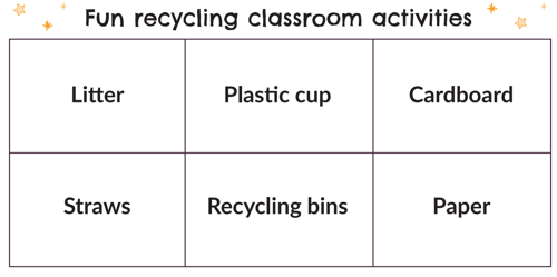 fun recylcing activity sheet 1