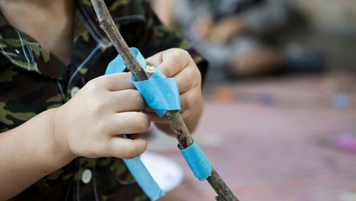 Decorate a walking stick