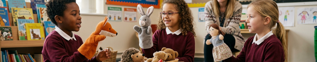 Puppets for Primary Storytelling Banner