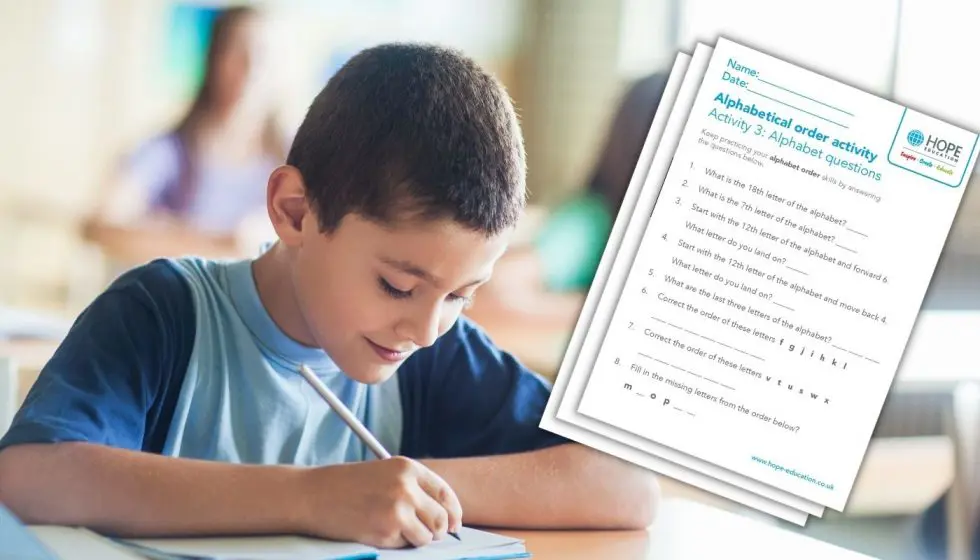 Alphabetical order worksheet pack