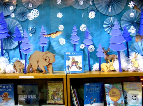 winter book display